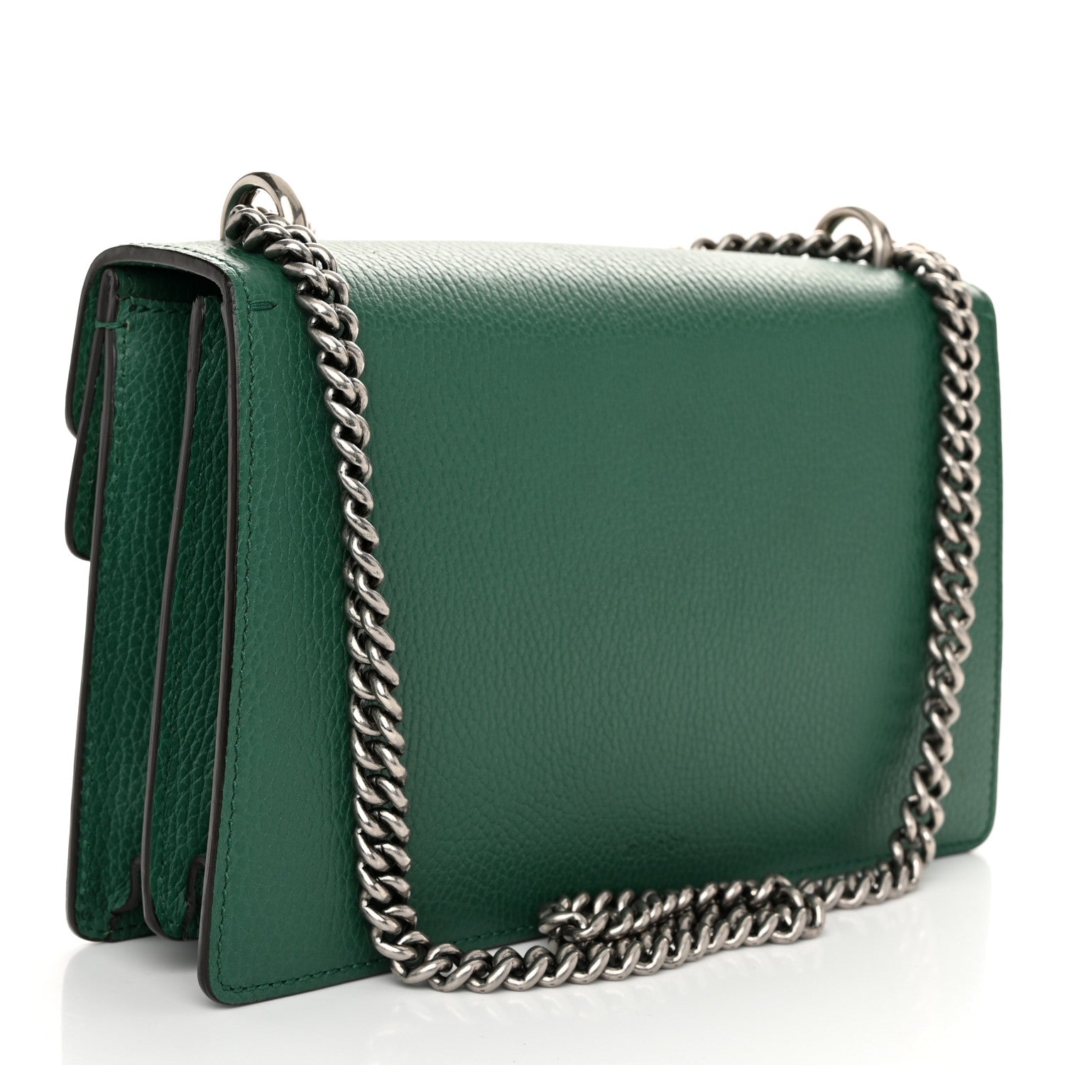 Gucci Pebbled Calfskin Small Dionysus Shoulder Bag Emerald 3 of 10