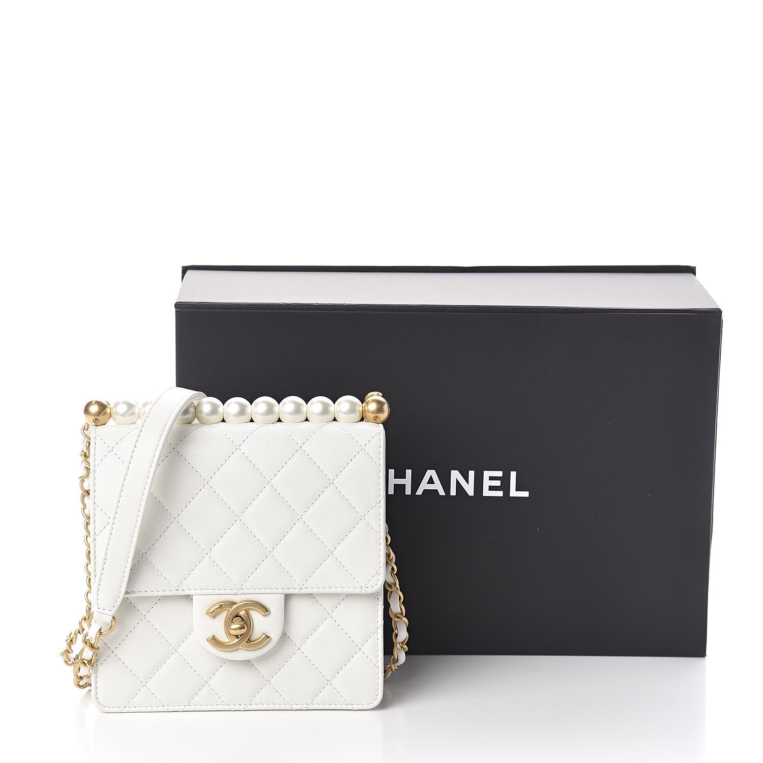 Chanel Lambskin Quilted Chic Pearls Flap White 505153 – FASHIONPHILE
