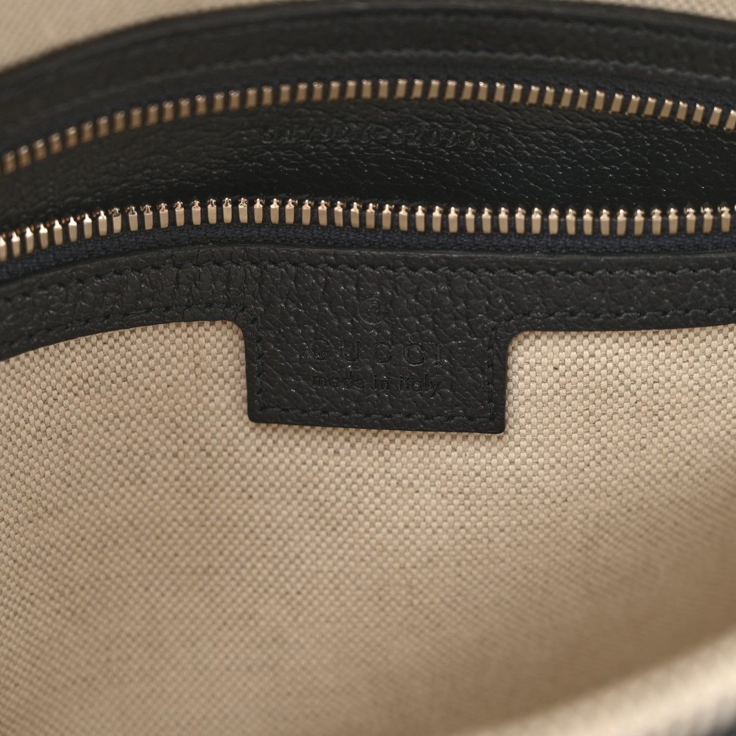 GG Supreme Monogram Textured Dollar Calfskin Web Small Ophidia Messenger Bag Beige Blue