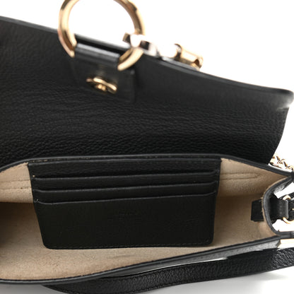 Chloe Grained Calfskin Lambskin Small Faye Shoulder Bag Black 4 of 9