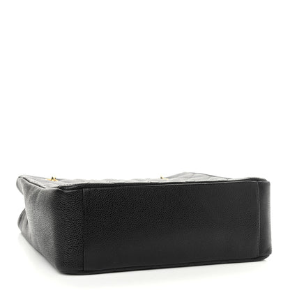 Chanel Caviar Quilted Petit Shopping Tote PST Black 4 of 10