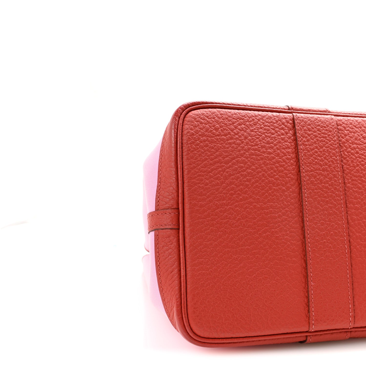 Hermes Toile Militaire Vache Country Garden Party Tote 36 Bubblegum Rouge Duchesse 8 of 9