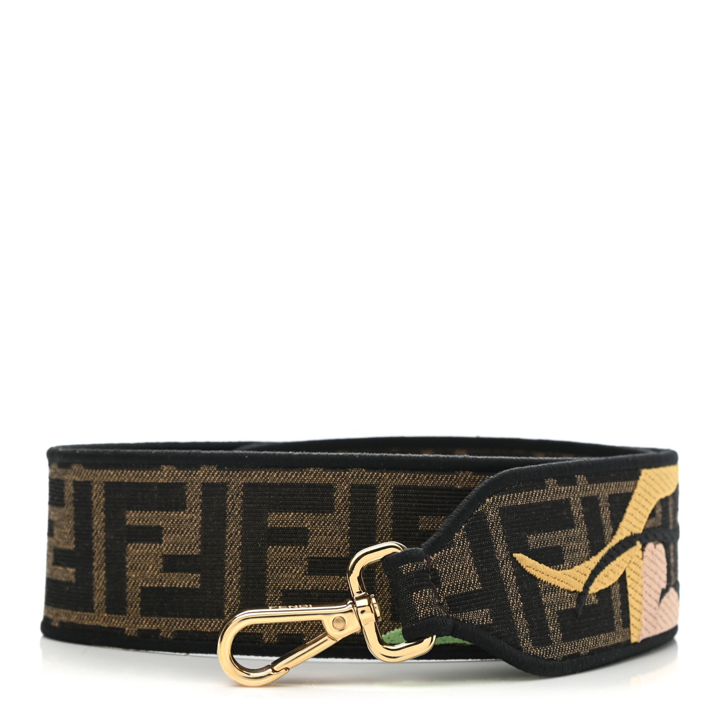 Fabric Jacquard FF 1974 Floral Embroidered Strap You Tobacco Moro Multicolor