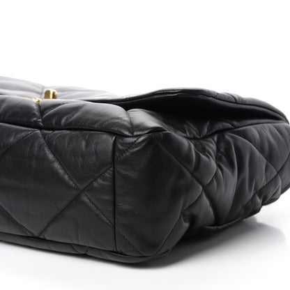 Chanel Goatskin Quilted Maxi 19 Flap Black 7 of 11