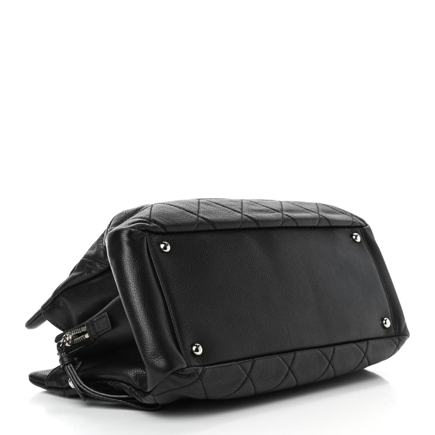 Caviar Quilted Timeless CC Soft Tote Black