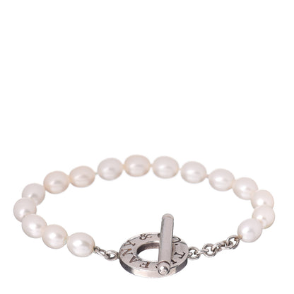 Tiffany Sterling Silver Pearl Toggle Bracelet 1 of 4
