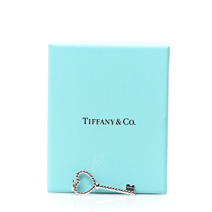Tiffany Sterling Silver Twist Heart Key Pendant 4 of 4