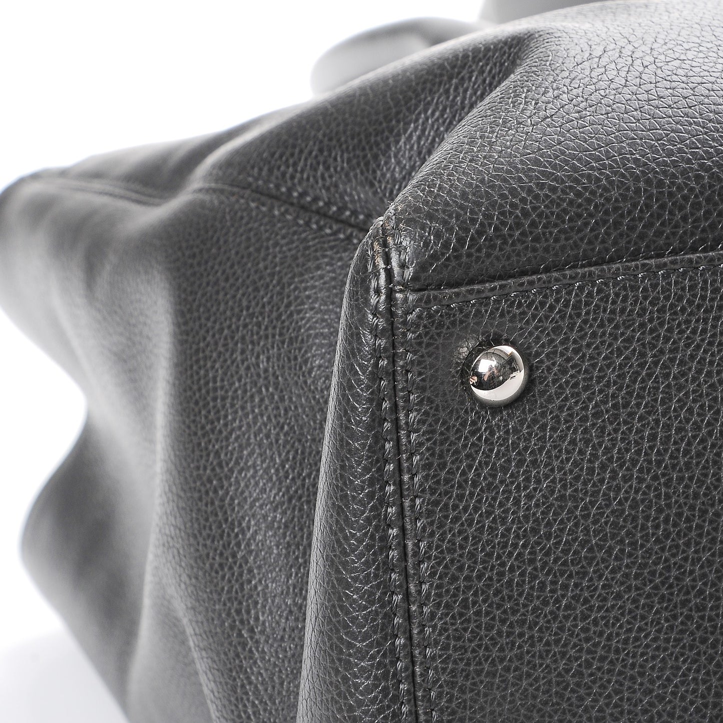 Calfskin Cerf Executive Shopper Tote Grey