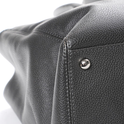 Chanel Calfskin Cerf Executive Shopper Tote Grey 10 of 12