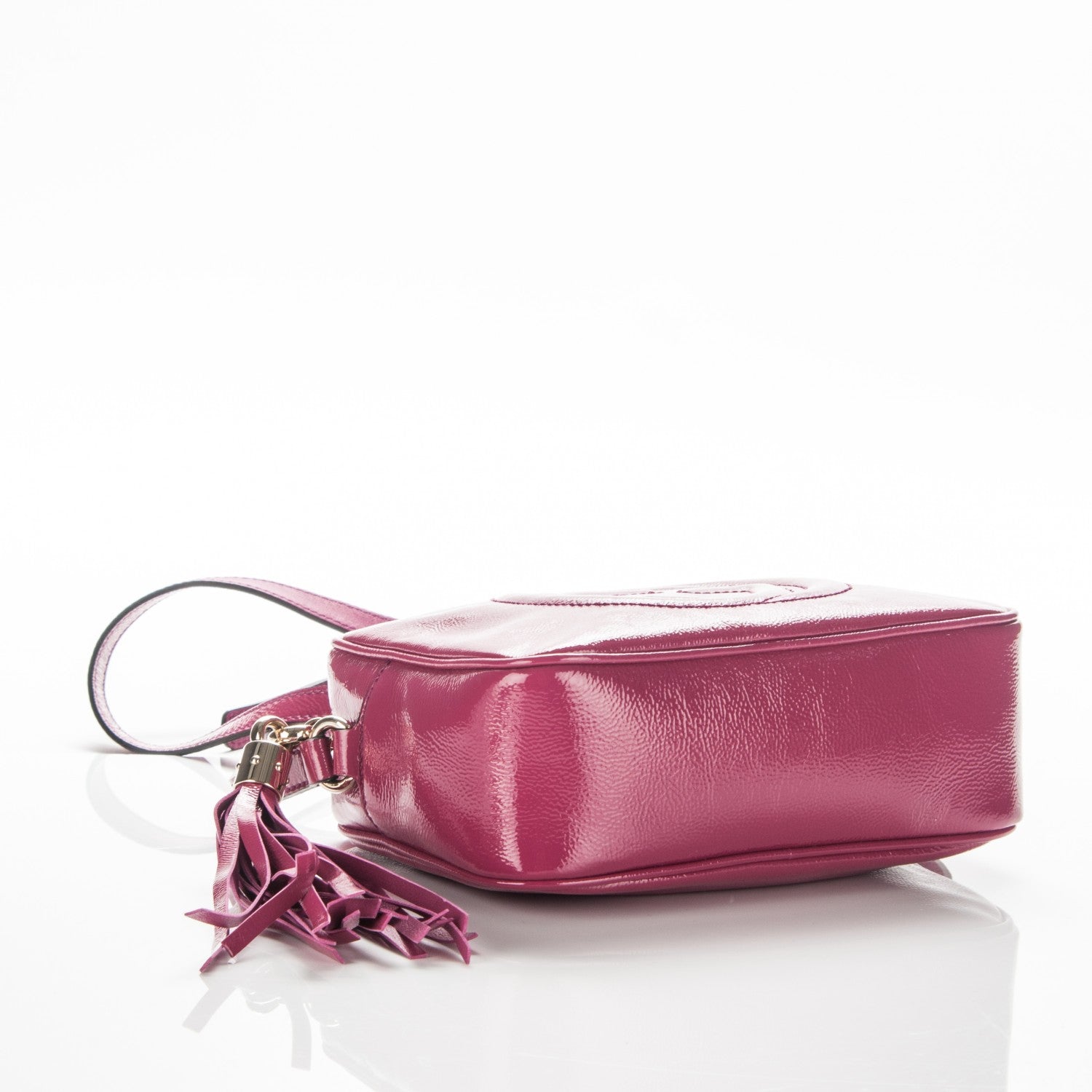 Gucci Soft Patent Small Soho Disco Bag Bright Bougainvillea 4 of 7