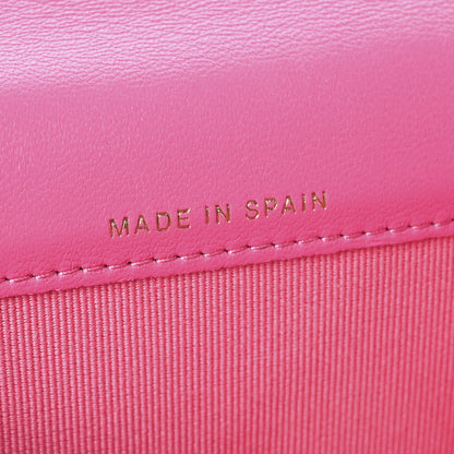 Chanel Lambskin Quilted Chanel 19 Flap Card Holder Dark Pink 7 of 8