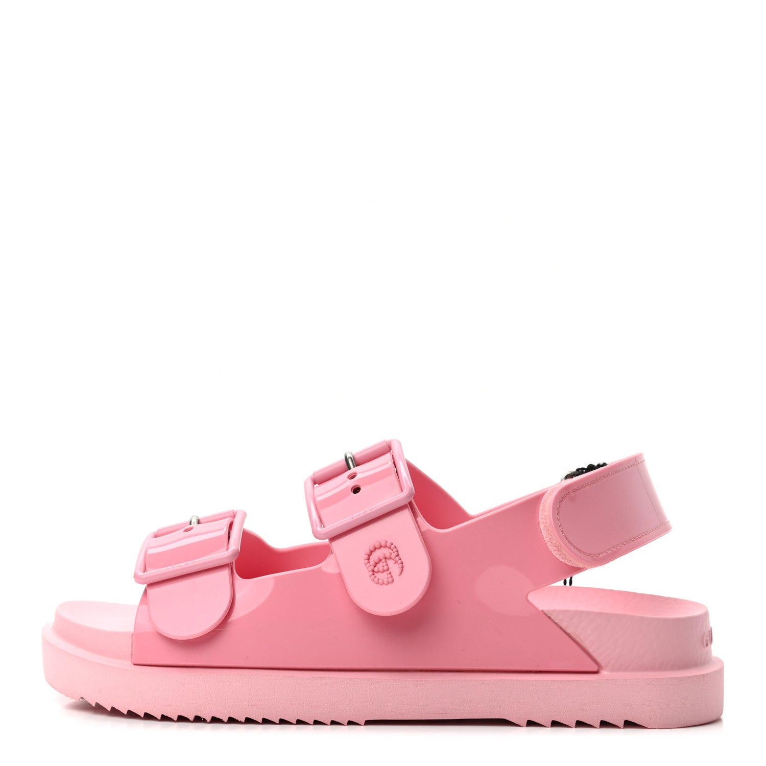 Gucci Rubber Mini Double G Womens Isla Dad Sandals 36 Wild Rose 1 of 7