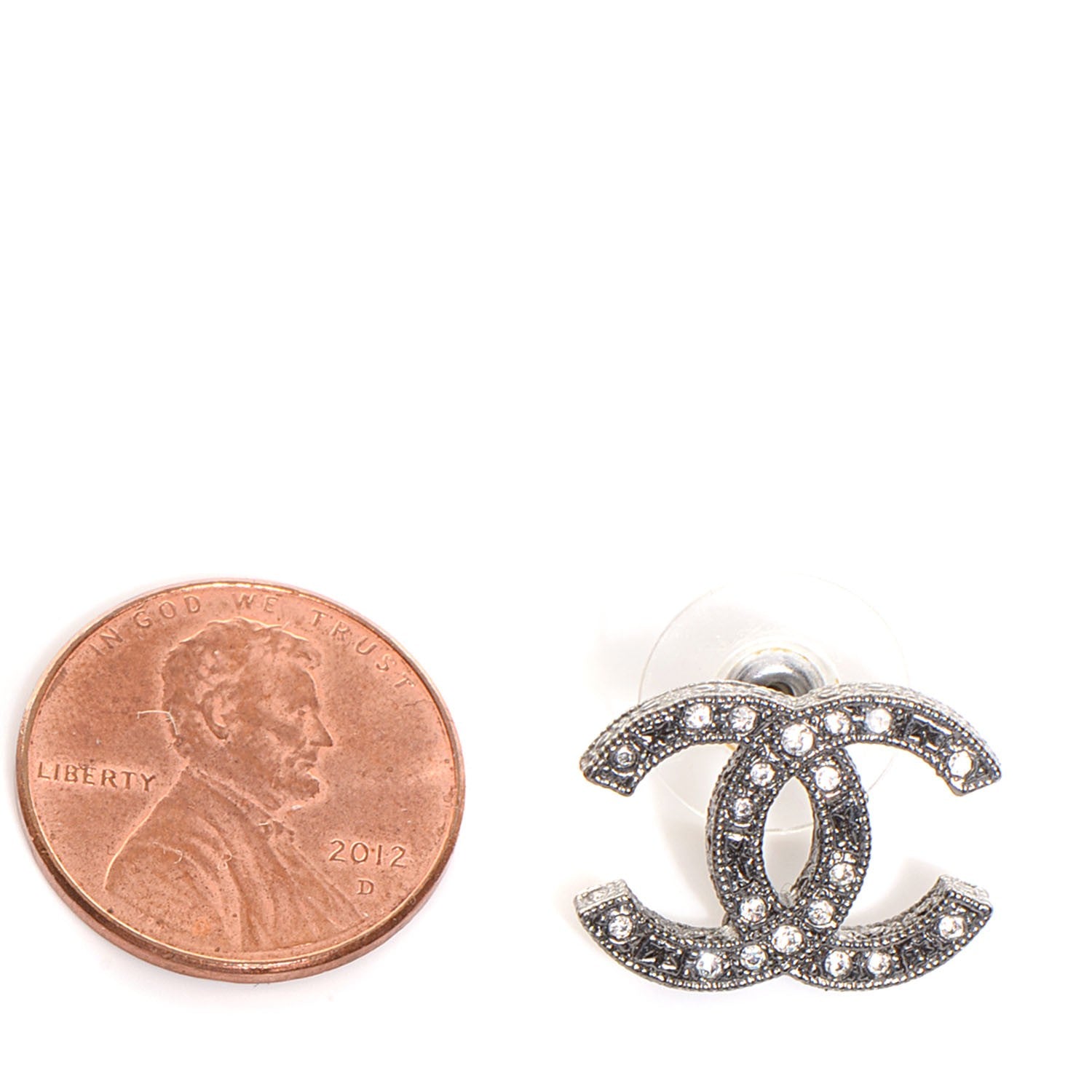 Chanel Crystal CC Earrings 2 of 5