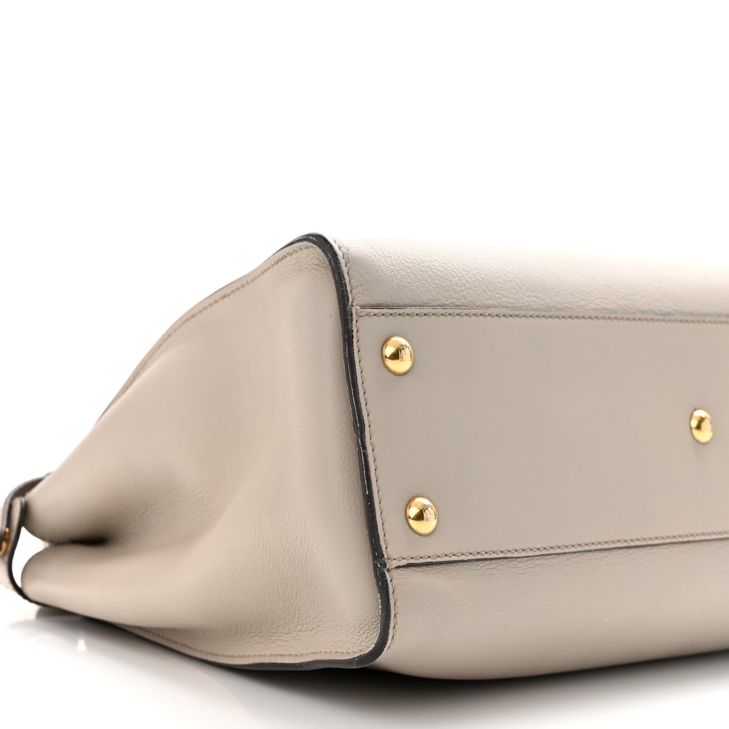 Vitello Seta Shiny Nappa Medium Peekaboo Iconic Satchel Grigio Polvere Magenta