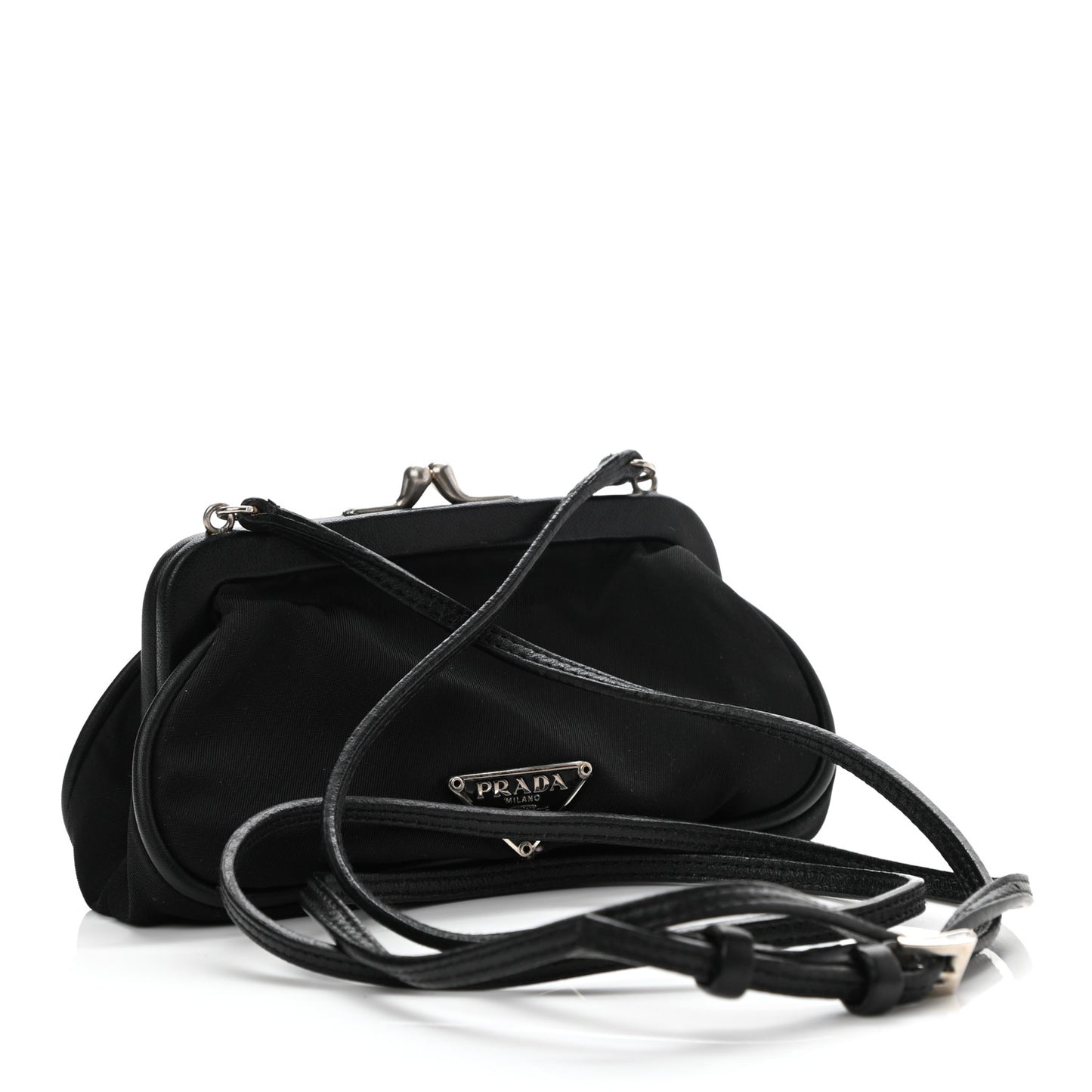 Tessuto Nylon Crossbody Bag Black
