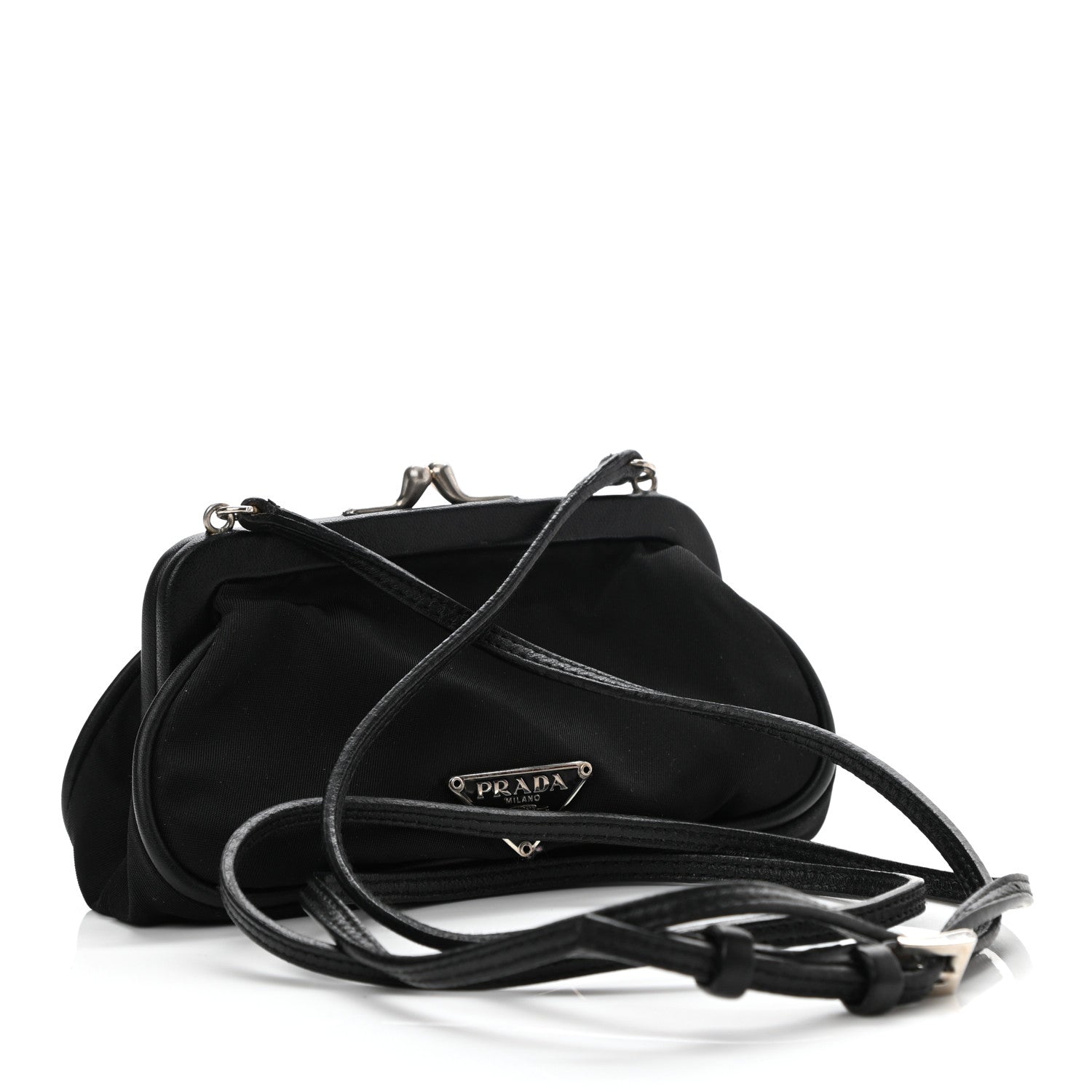 Prada Tessuto Nylon Crossbody Bag Black 2 of 11