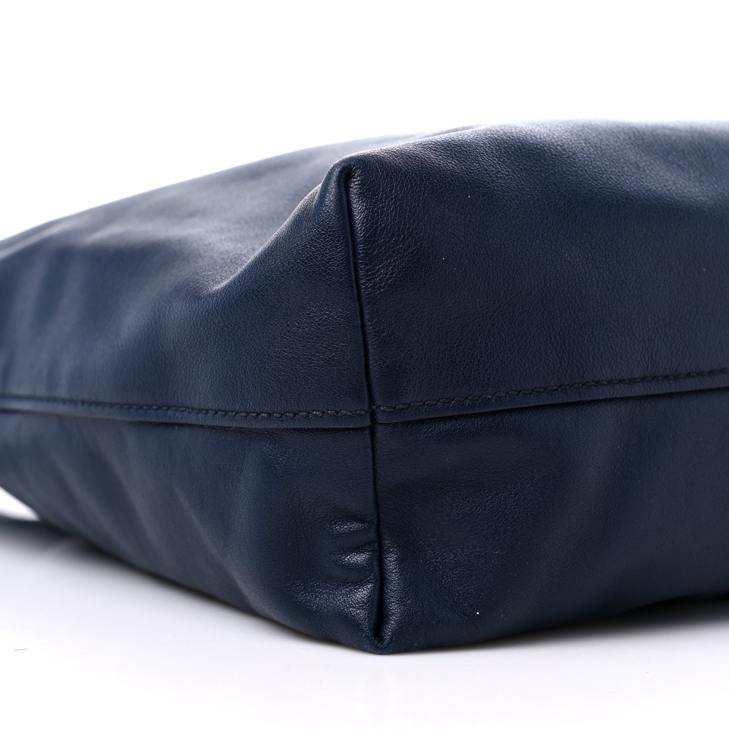 Soft Calf Shopping Tote Bluette