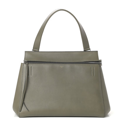 Celine Calfskin Medium Edge Shoulder Bag Khaki 1 of 9