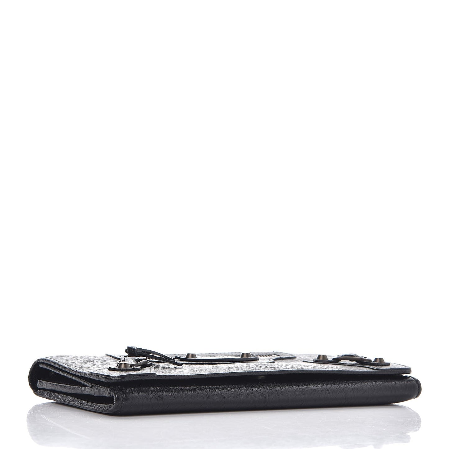 Agneau Classic Hardware Money Wallet Black