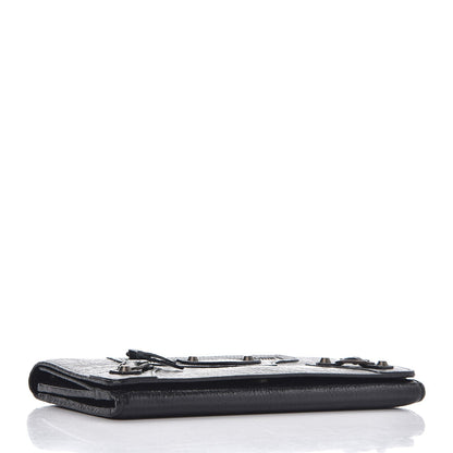Balenciaga Agneau Classic Hardware Money Wallet Black 4 of 6