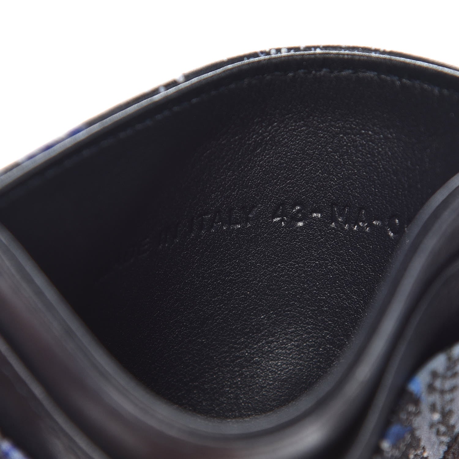 Christian Dior Calfskin Printed Nature Ballet Lady Dior Card Holder Blue 6 of 7