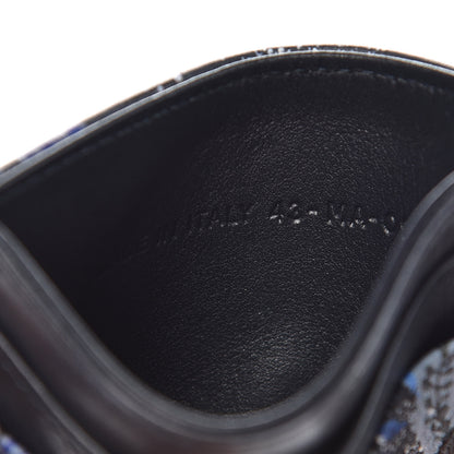 Christian Dior Calfskin Printed Nature Ballet Lady Dior Card Holder Blue 6 of 7