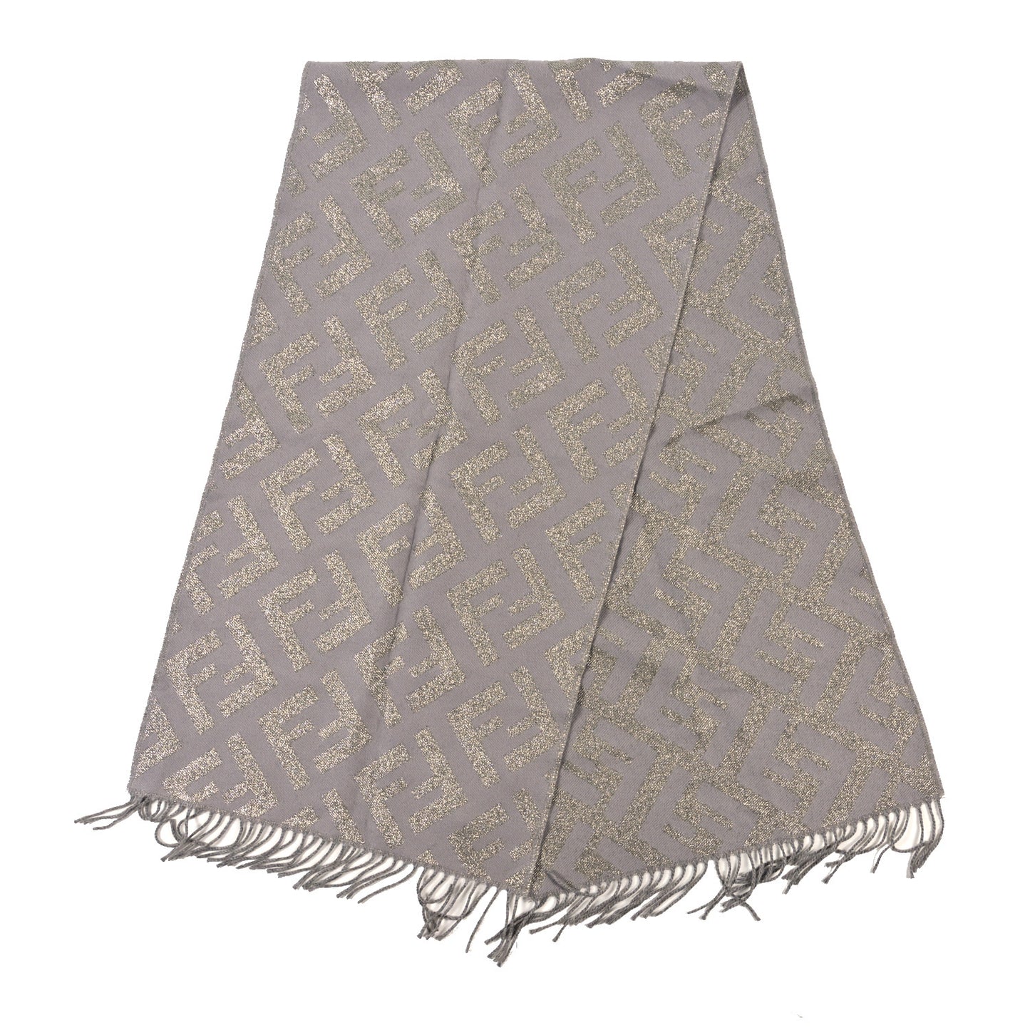 Cashmere Lurex FF Scarf Tortora