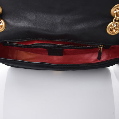 Gucci Velvet Matelasse Medium GG Marmont Shoulder Bag Black 5 of 8