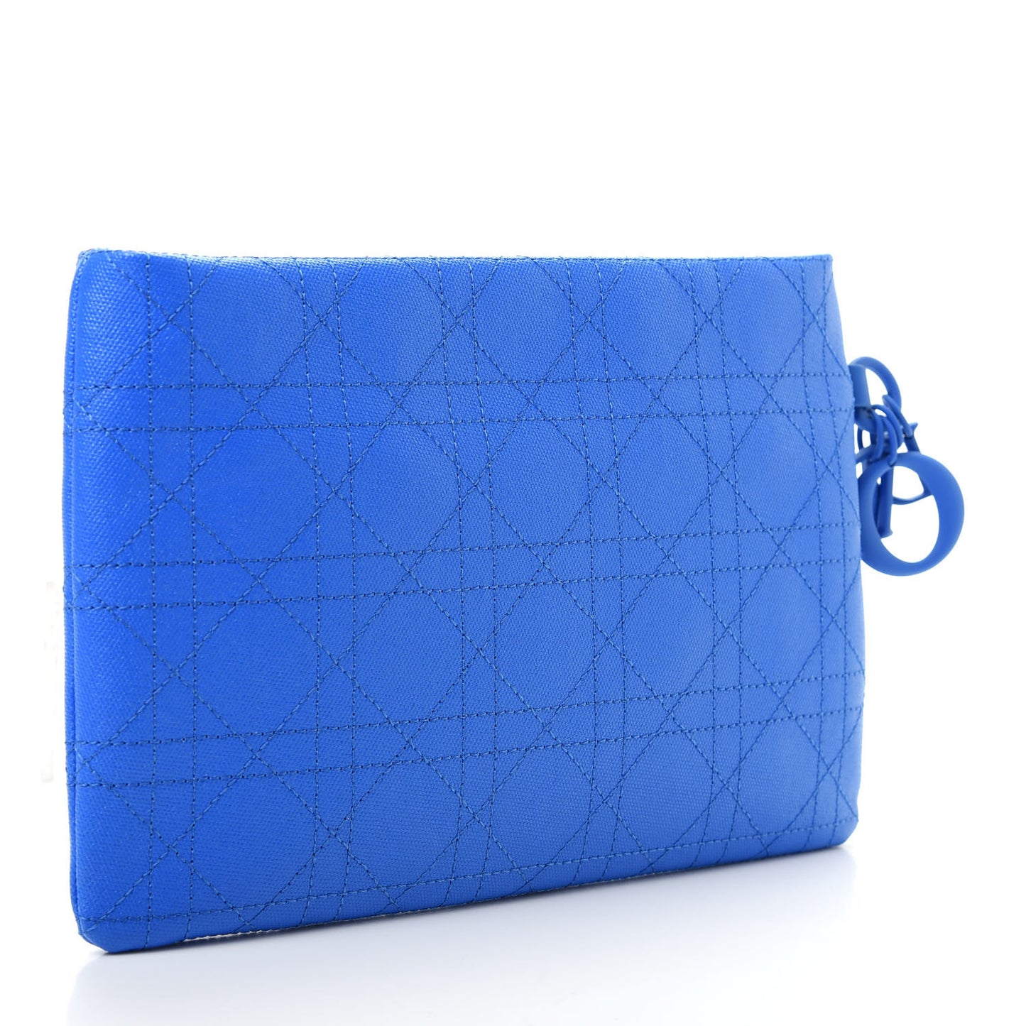 Ultra Matte Canvas Cannage Panarea Pouch Blue