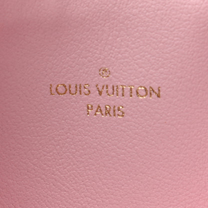 Louis Vuitton Damier Azur Felicie Chain Wallet Zippered Insert Rose Ballerine 6 of 6