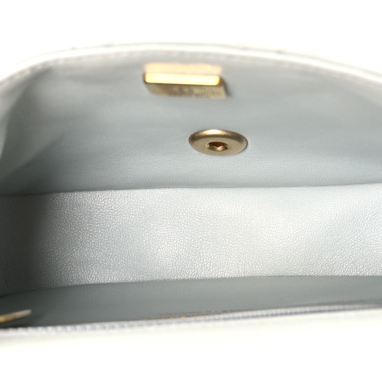 Chanel Lambskin Enamel Pearl Quilted Mini Charm Me Square Flap Light Blue 5 of 10