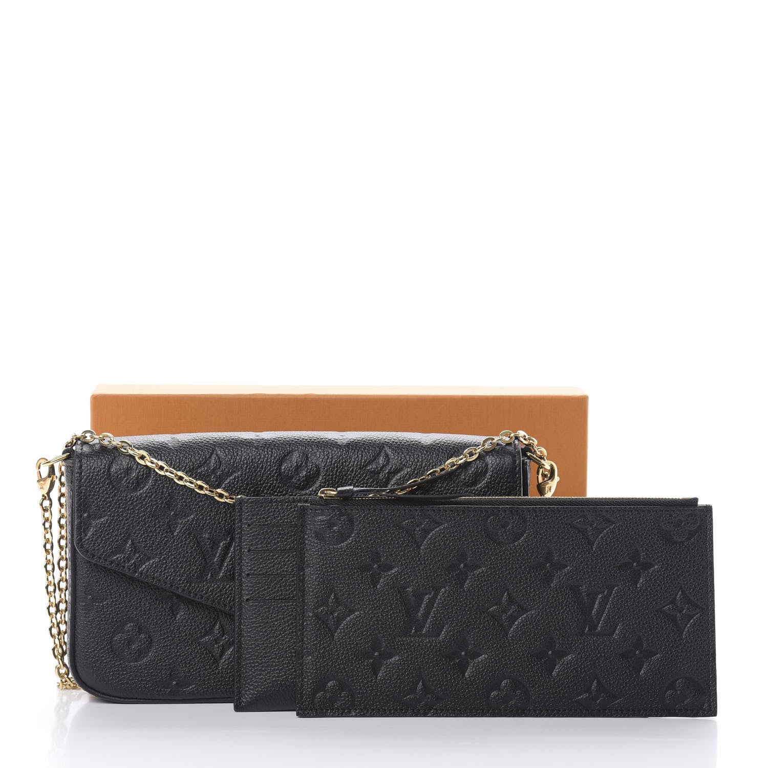 Louis Vuitton Empreinte Pochette Felicie Chain Wallet Black 15 of 15