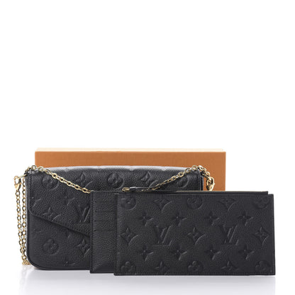 Louis Vuitton Empreinte Pochette Felicie Chain Wallet Black 15 of 15