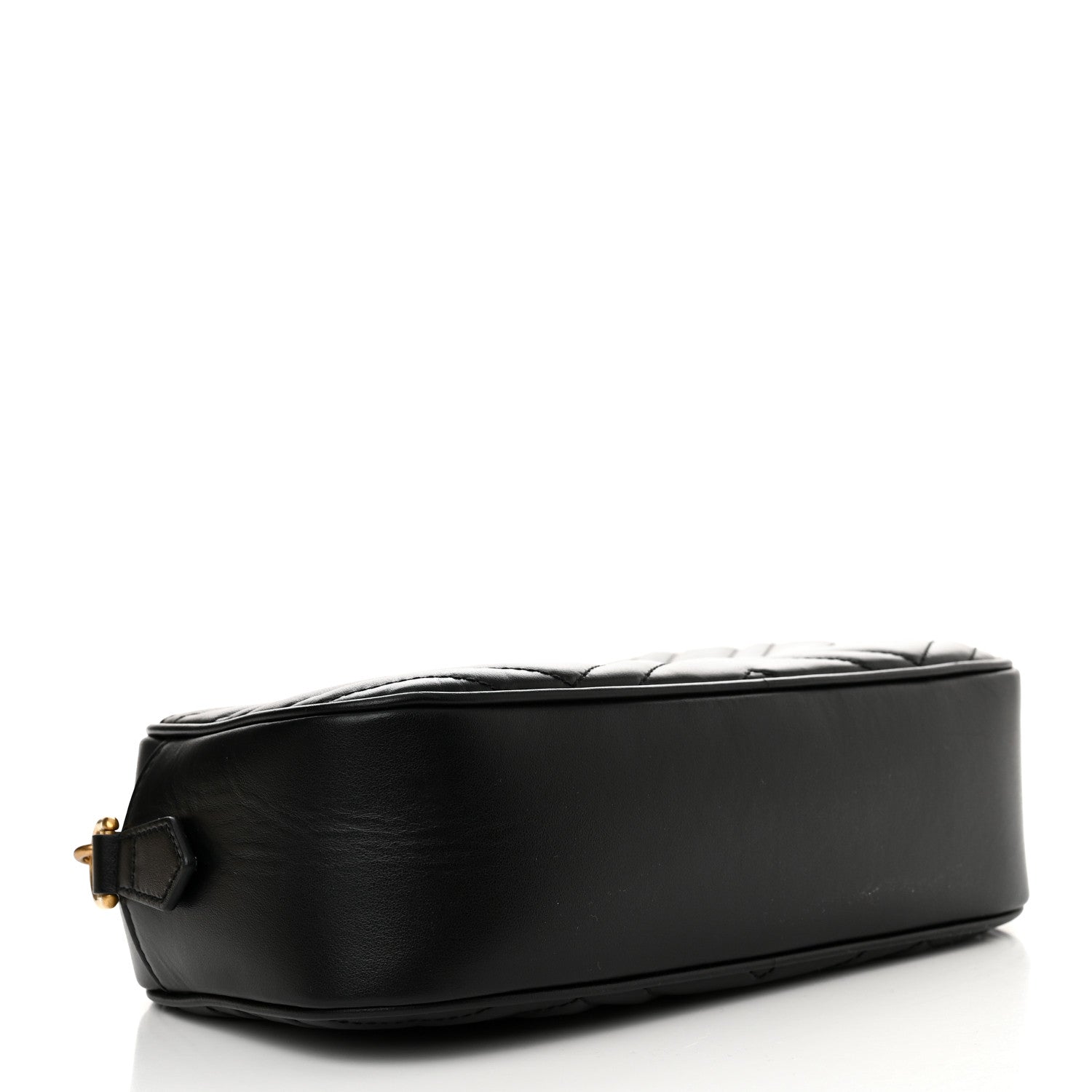 Gucci Calfskin Matelasse Small GG Marmont Chain Shoulder Bag Black 4 of 10