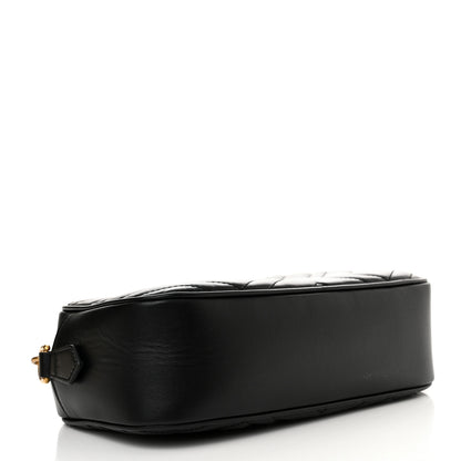 Gucci Calfskin Matelasse Small GG Marmont Chain Shoulder Bag Black 4 of 10