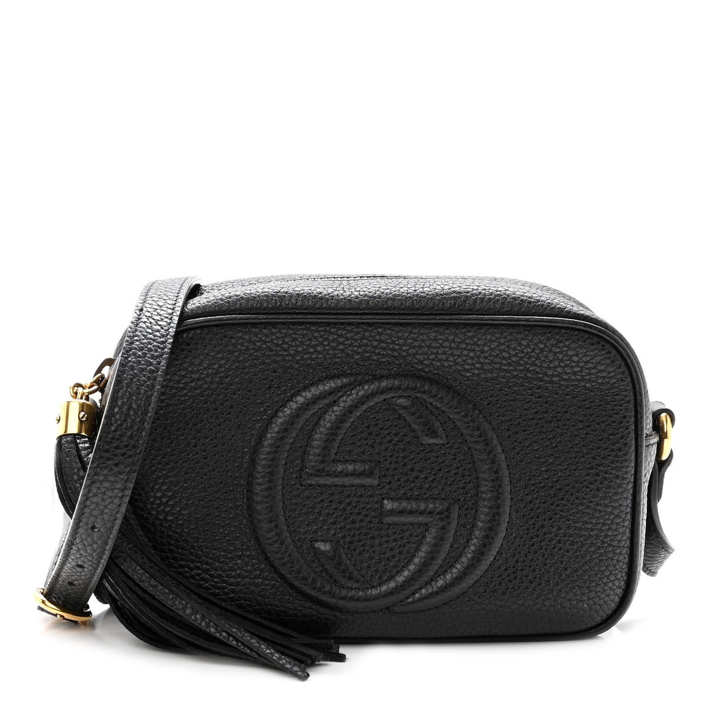 Pebbled Calfskin Mini Soho Disco Bag Black