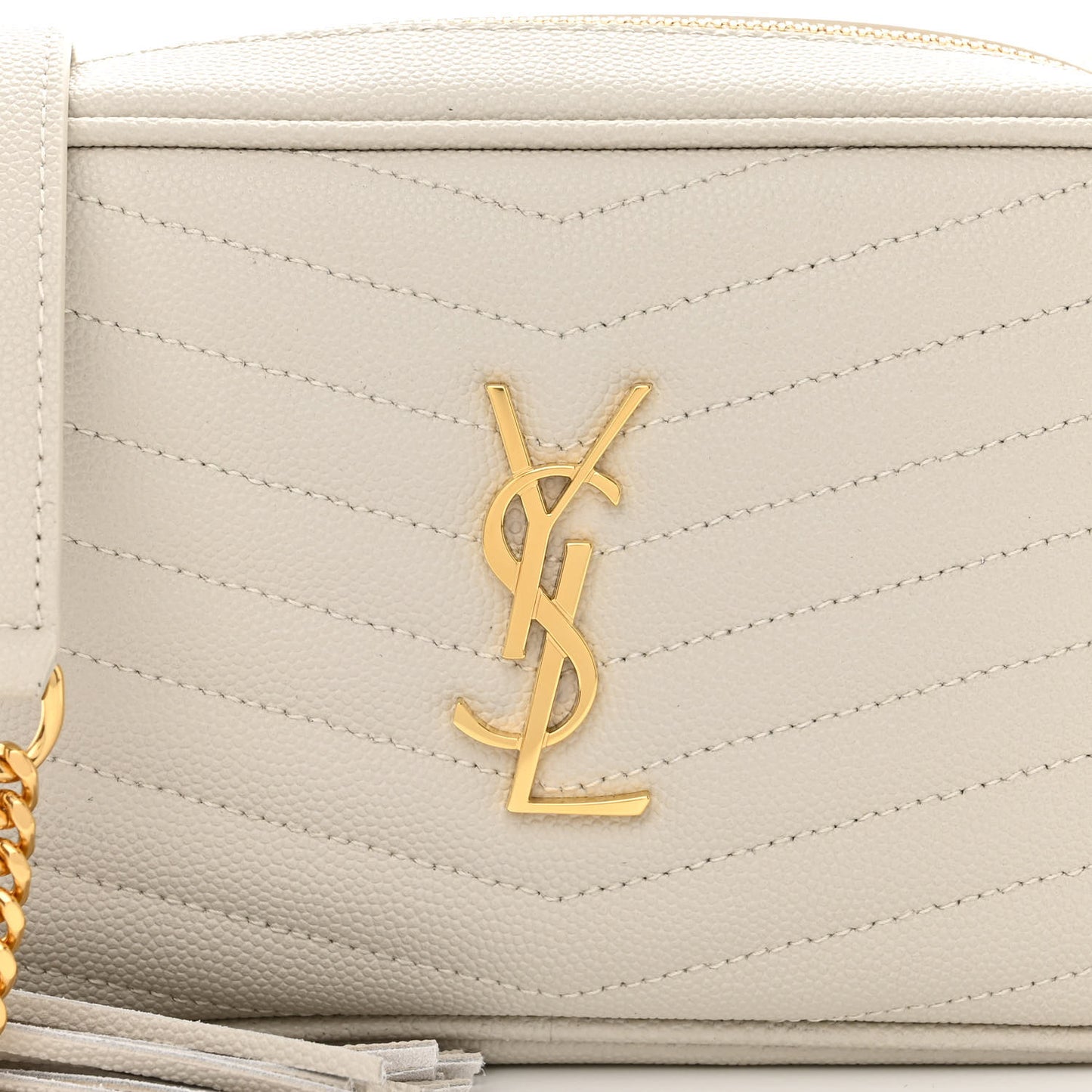 Grain De Poudre Matelasse Monogram Mini Lou Camera Bag Crema Soft