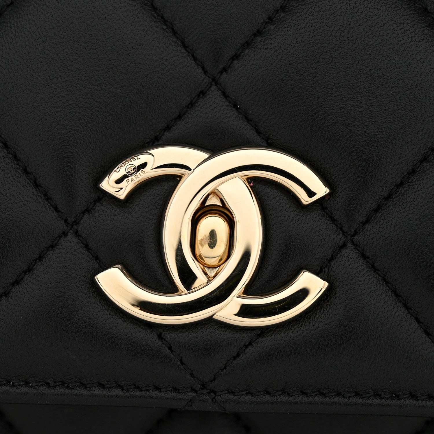 Chanel Lambskin Quilted Small Trendy CC Dual Handle Flap Bag Black 12 of 14