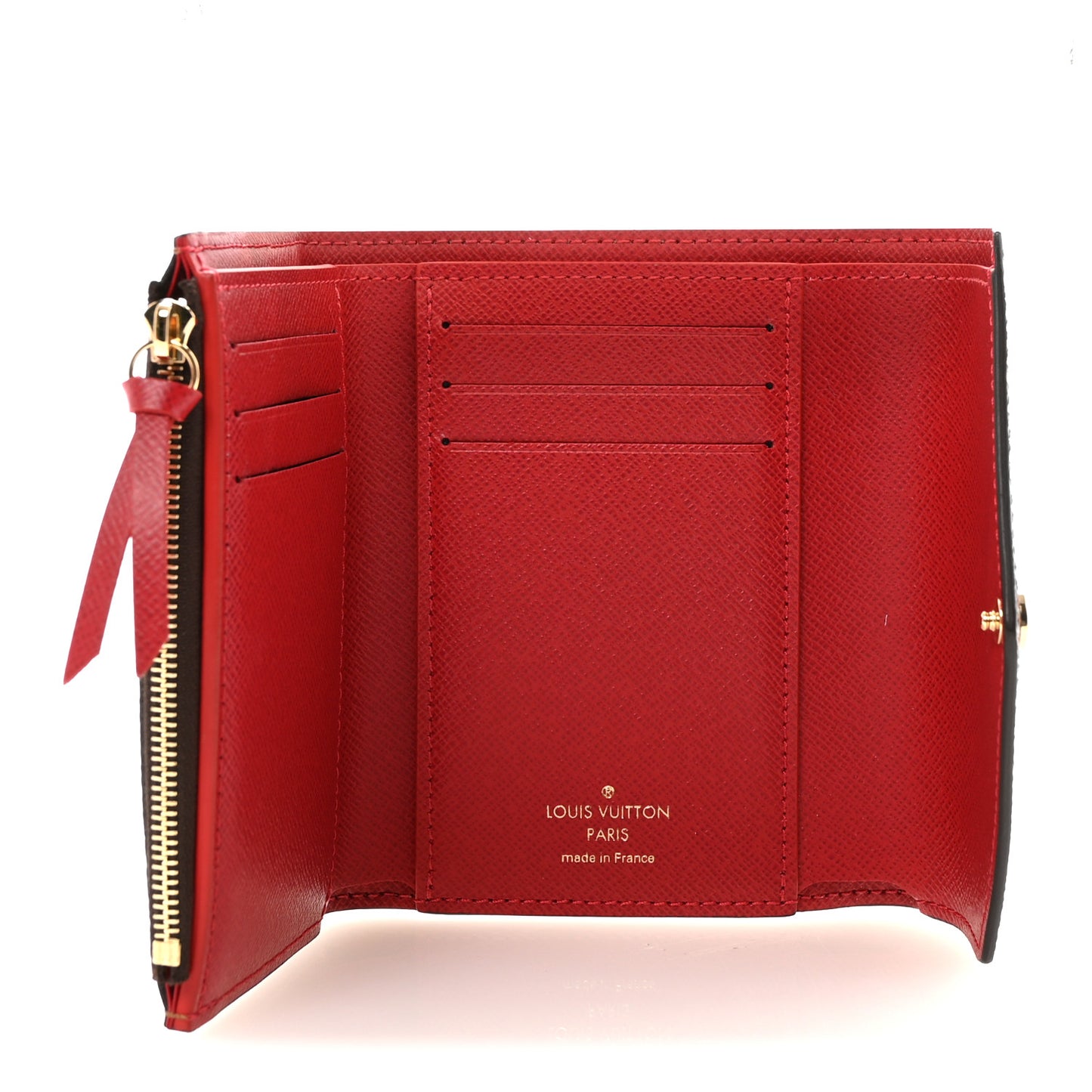 Damier Ebene Victorine Wallet Cherry