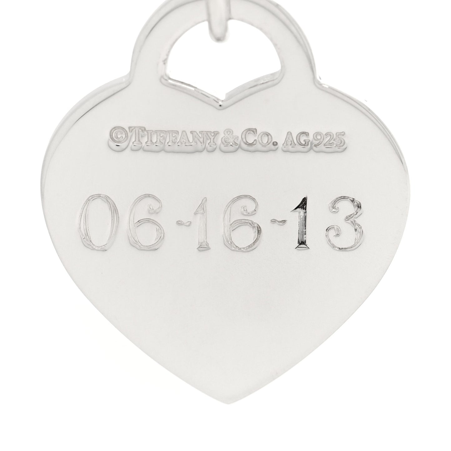 Sterling Silver Notes I Love You Heart Pendant