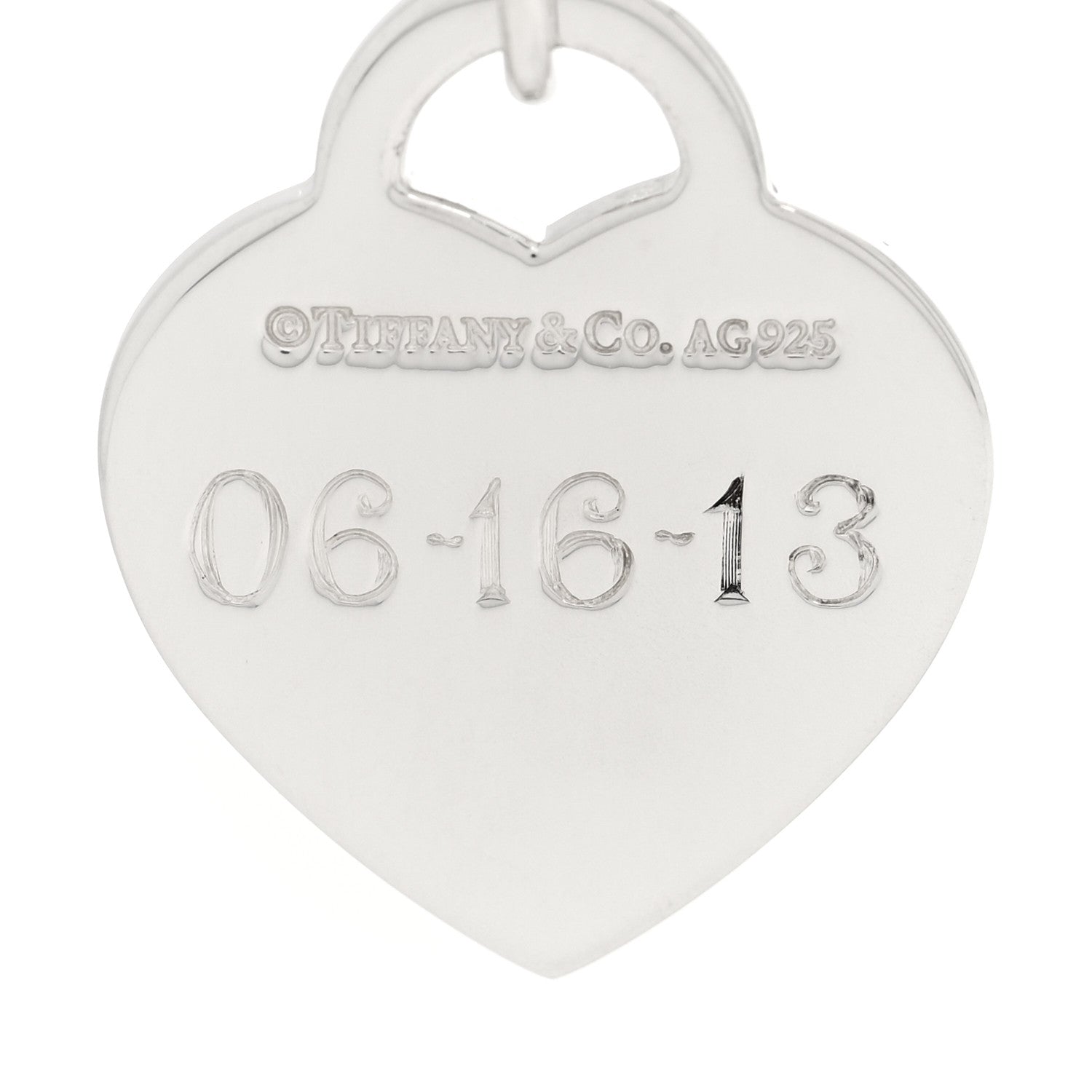 Tiffany Sterling Silver Notes I Love You Heart Pendant 3 of 3