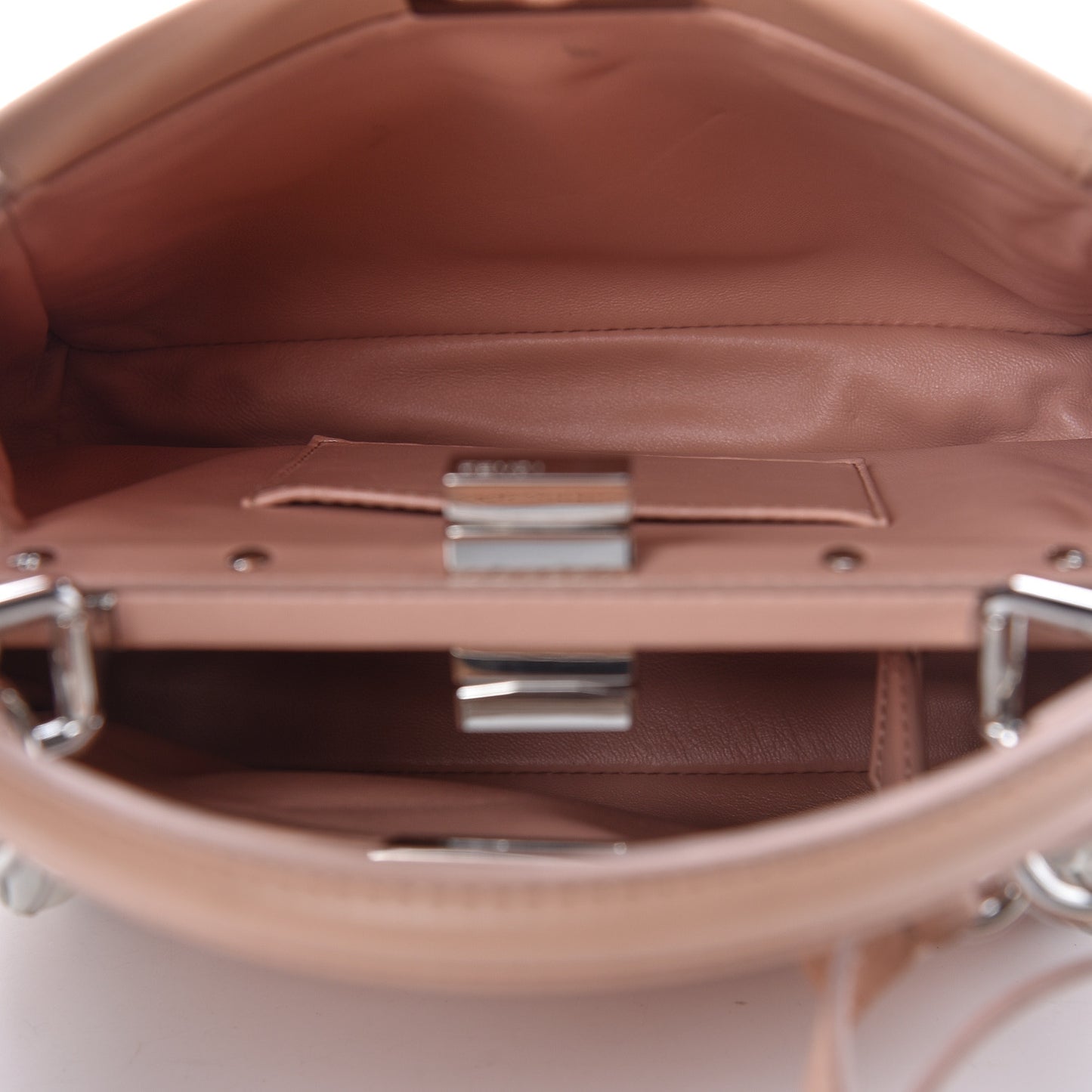 Nappa Rosebud Mini Peekaboo Iconic Satchel Baby Pink