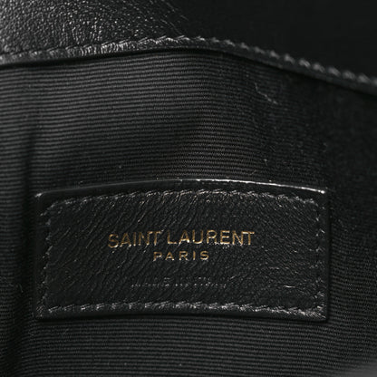 Saint Laurent Patent Calfskin Monogram Uptown Clutch Black 6 of 7