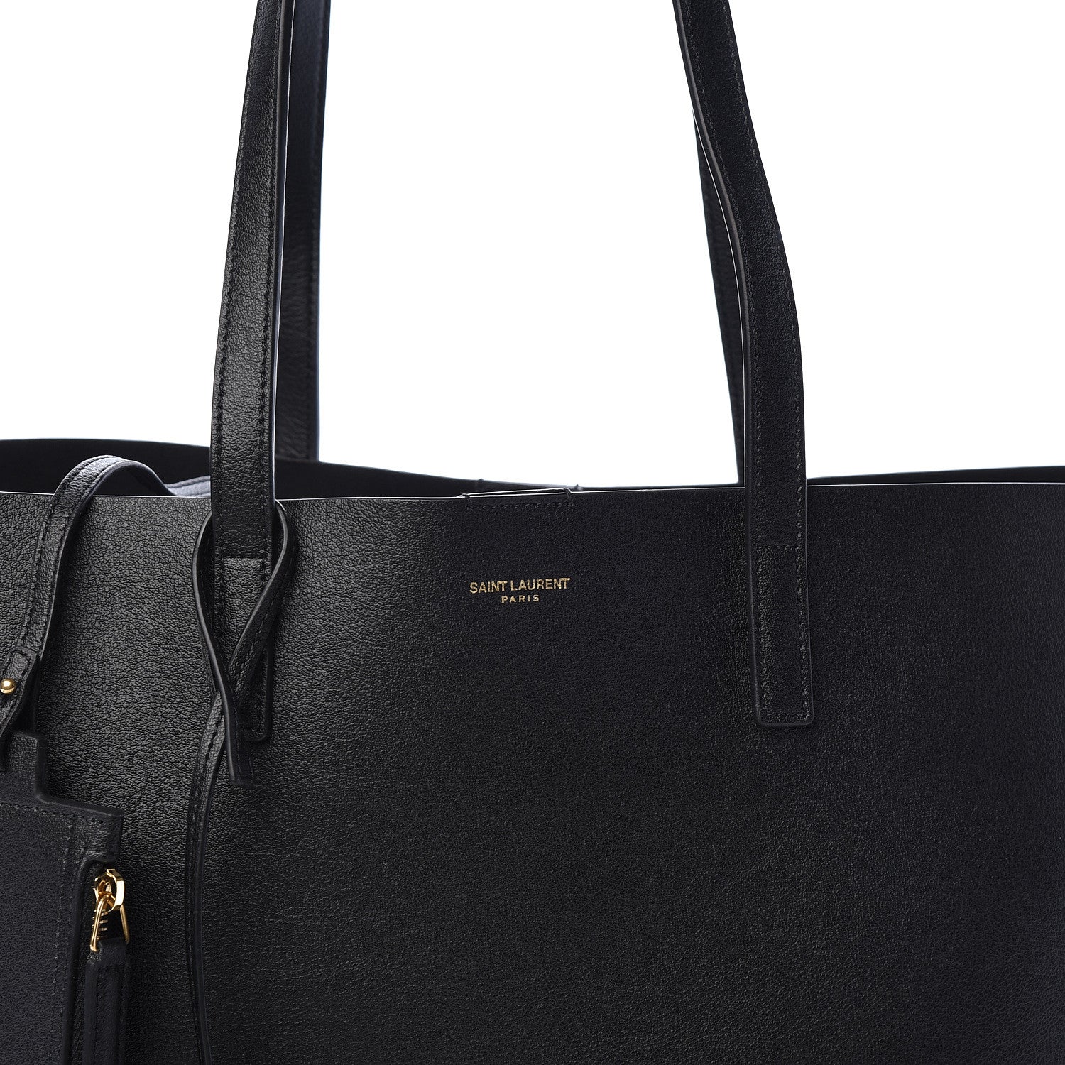 Saint Laurent Calfskin Large Shopping Tote Black 9 of 11