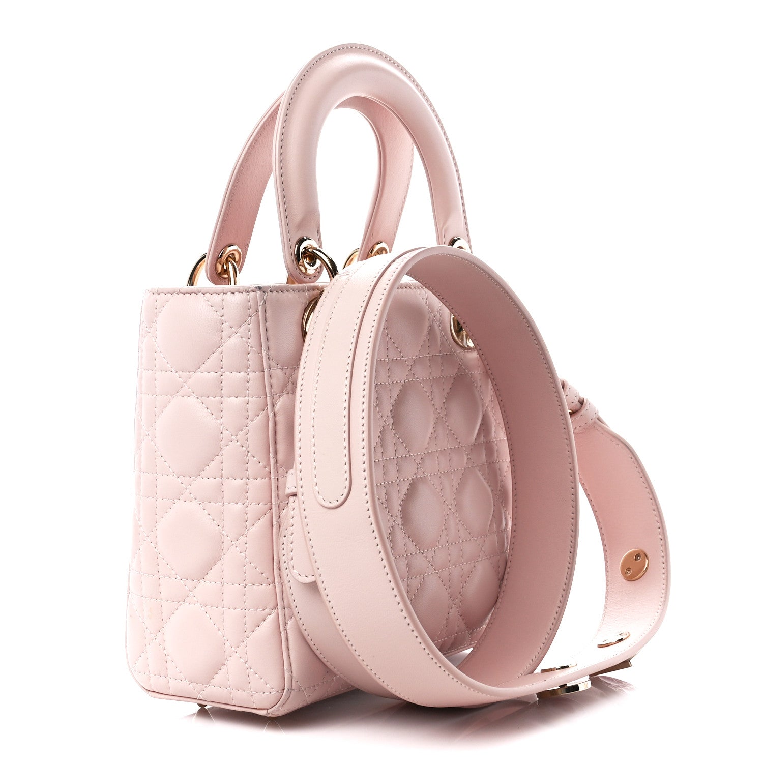 Christian Dior Lambskin Cannage Small Lucky Badges My Lady Dior Pink 3 of 10