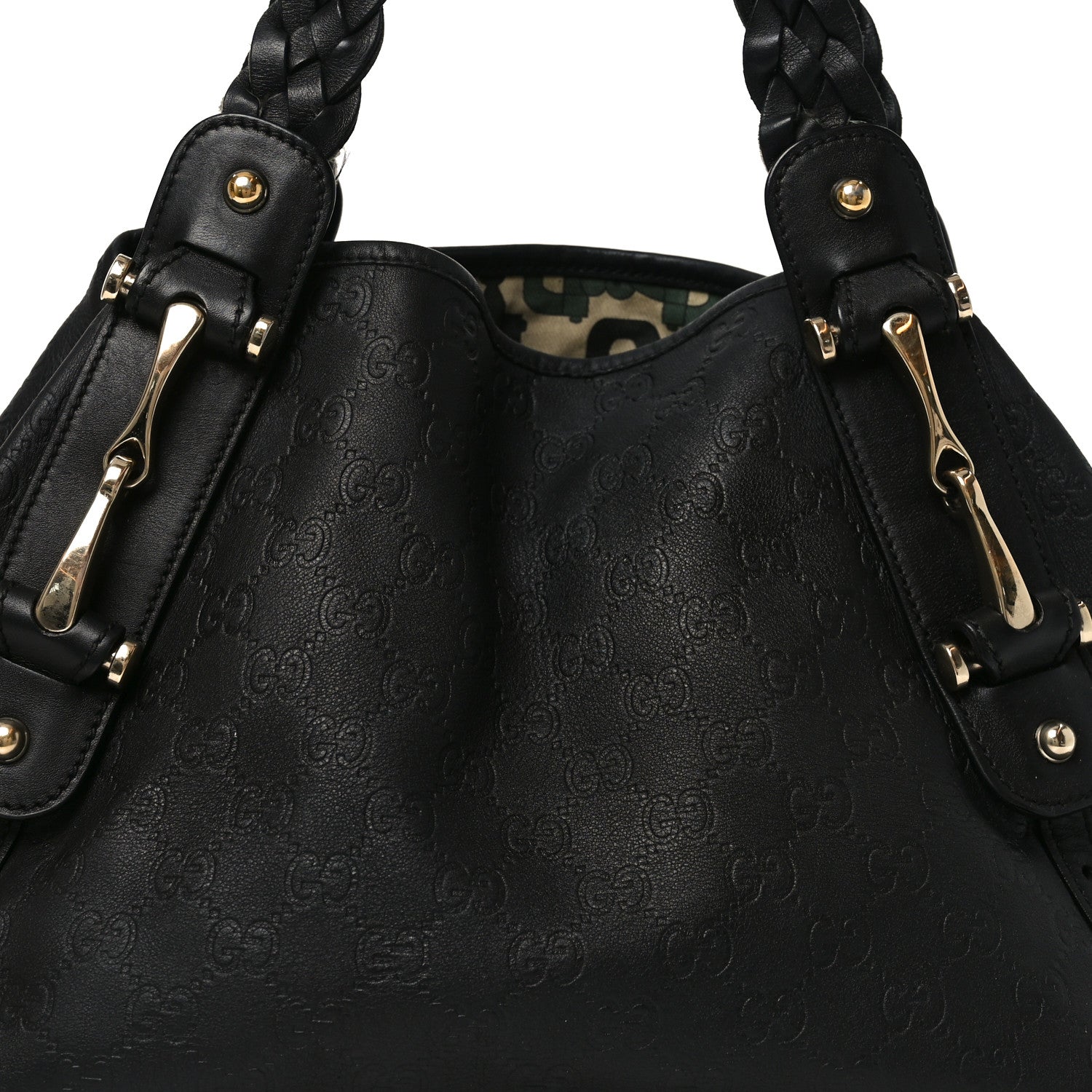 Gucci Guccissima Medium Pelham Shoulder Bag Black 8 of 11