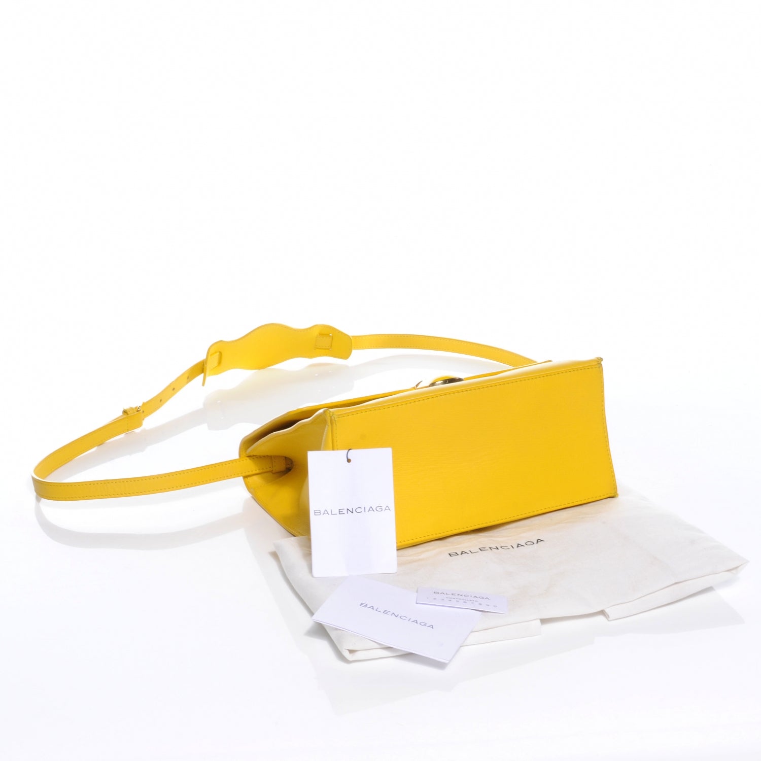 Balenciaga Agneau Padlock All Day Yellow 4 of 9