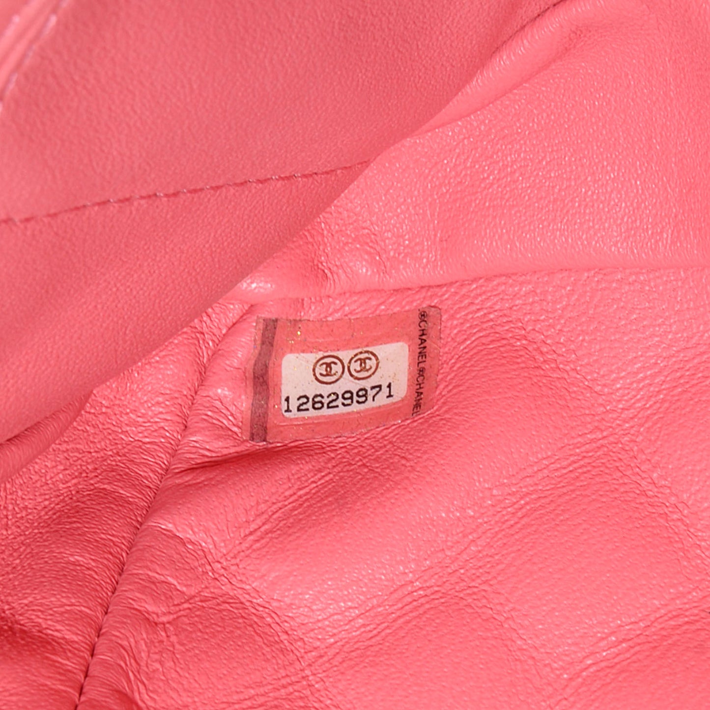 Lambskin East West Valentine Charms Flap Pink