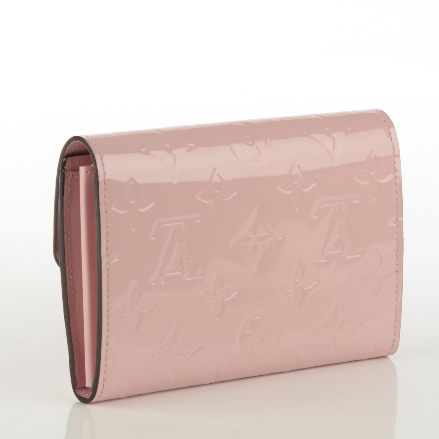 Louis Vuitton Vernis Sarah Compact Wallet Rose Ballerine 3 of 7