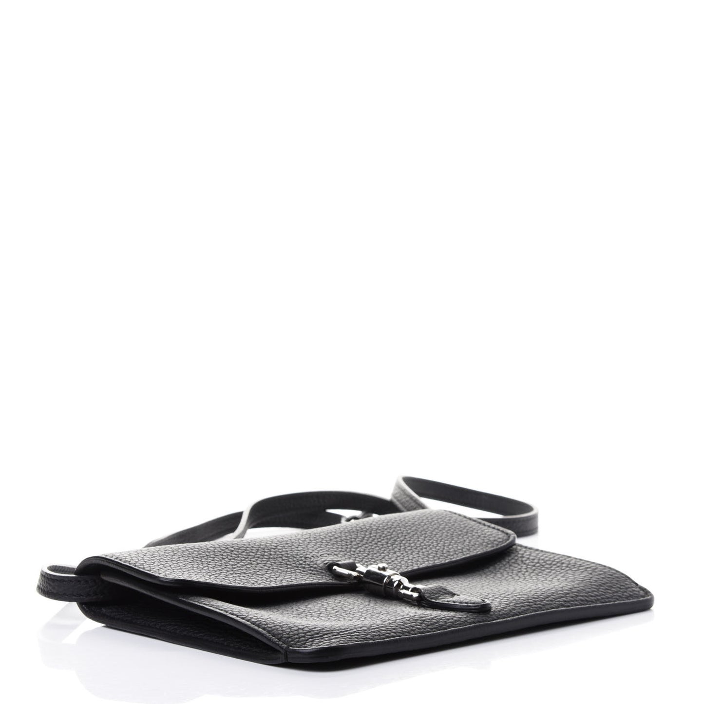 Grand Prix Calfskin Jackie Convertible Shoulder Bag Black